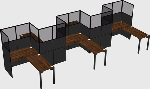 L-shape cubicles