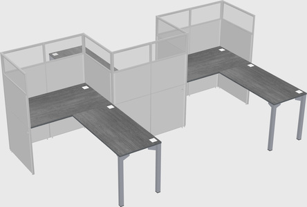 L-shape cubicles