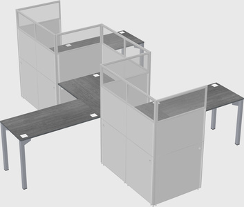L-shape cubicles