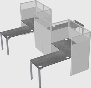 L-shape cubicles