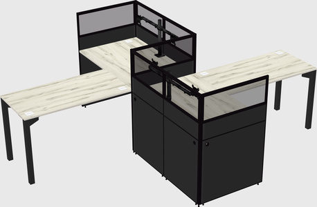 L-shape cubicles