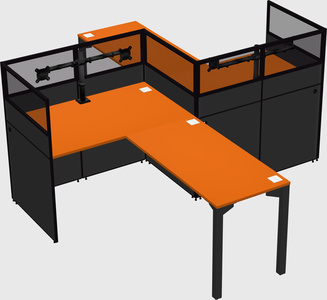 L-shape cubicles