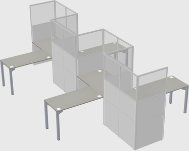 L-shape cubicles