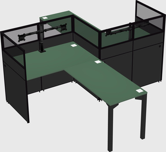 L-shape cubicles