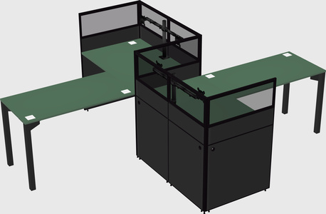 L-shape cubicles