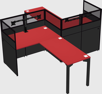L-shape cubicles