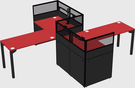 L-shape cubicles