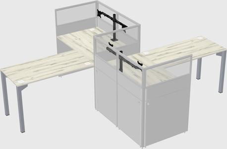 L-shape cubicles