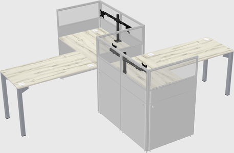 L-shape cubicles