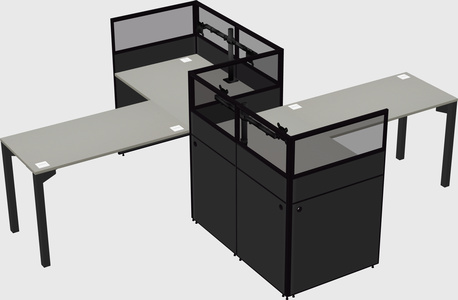 L-shape cubicles