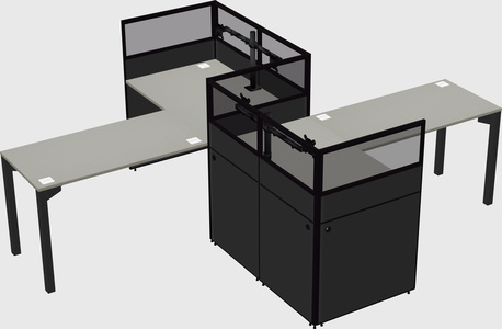 L-shape cubicles