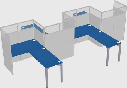 L-shape cubicles