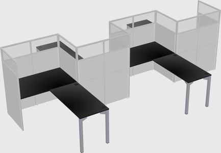 L-shape cubicles