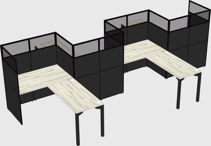 L-shape cubicles