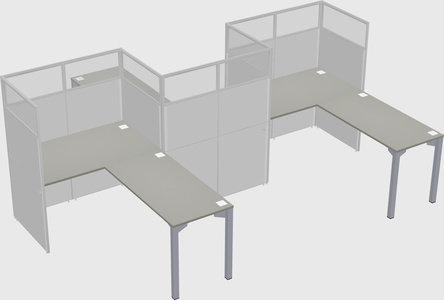 L-shape cubicles