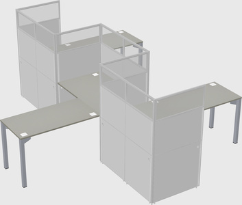 L-shape cubicles