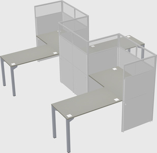 L-shape cubicles