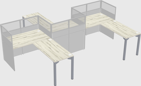 L-shape cubicles