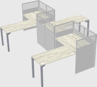 L-shape cubicles