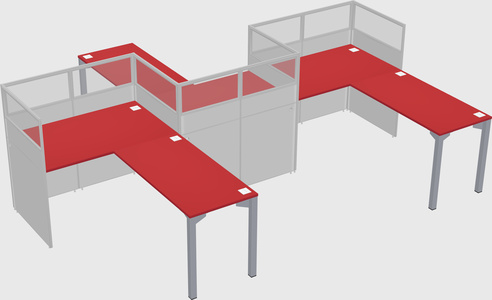 L-shape cubicles