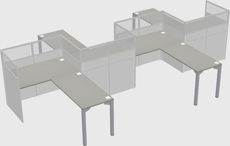 L-shape cubicles