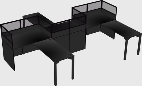 L-shape cubicles