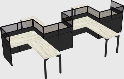 L-shape cubicles