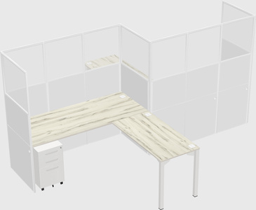 L-shape cubicles