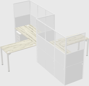 L-shape cubicles