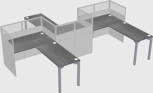 L-shape cubicles