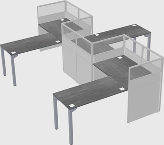 L-shape cubicles