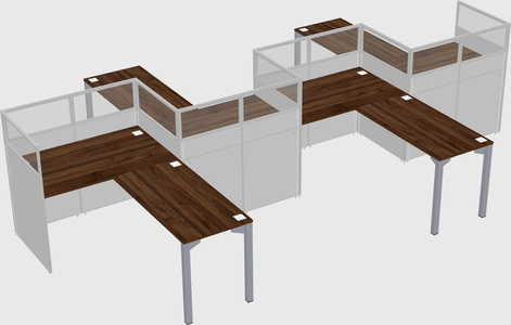 L-shape cubicles
