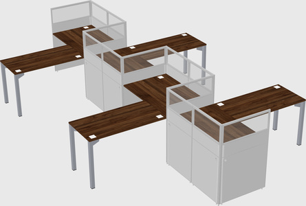 L-shape cubicles