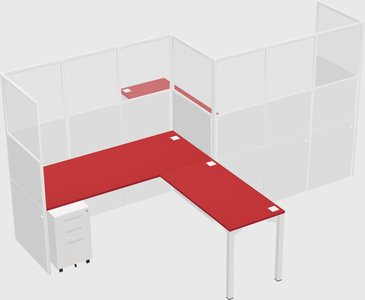 L-shape cubicles