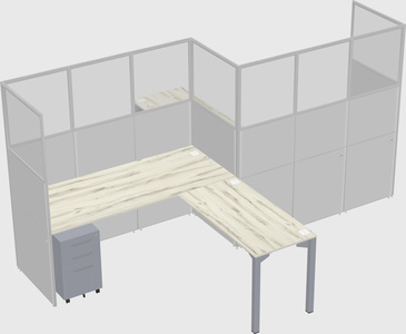 L-shape cubicles