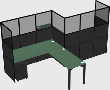 L-shape cubicles