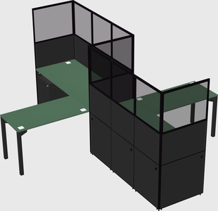 L-shape cubicles
