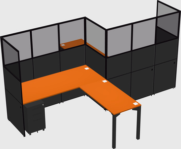 L-shape cubicles