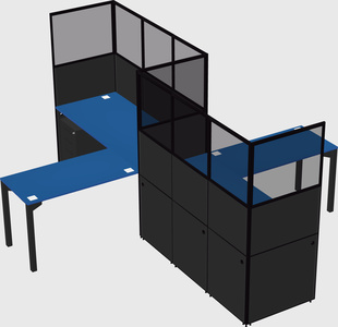 L-shape cubicles