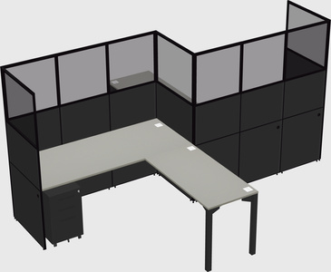 L-shape cubicles