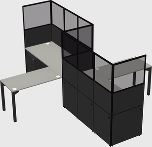 L-shape cubicles