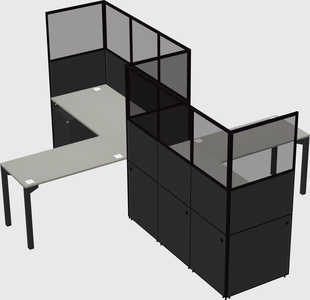 L-shape cubicles