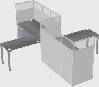 L-shape cubicles