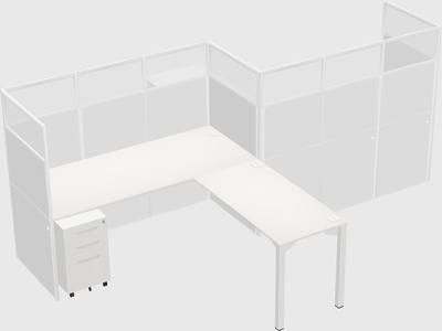 L-shape cubicles