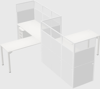 L-shape cubicles