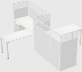 L-shape cubicles