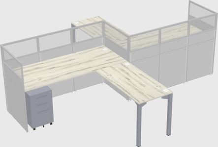 L-shape cubicles