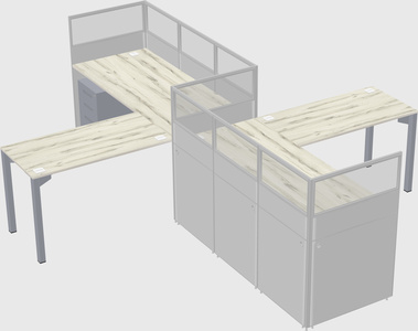 L-shape cubicles