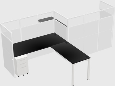 L-shape cubicles