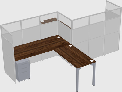 L-shape cubicles